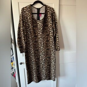Leopard Print Troublemaker Crepe Dress